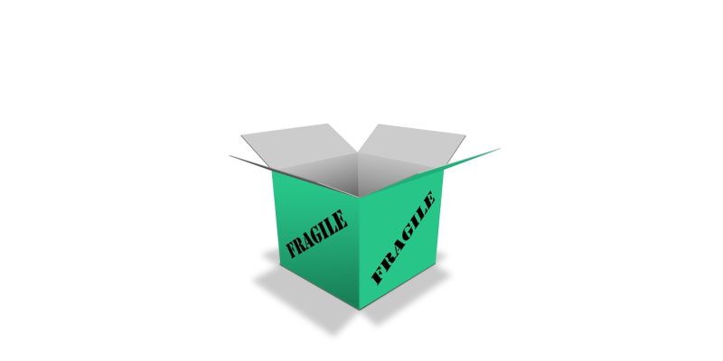 Fragile moving boxes