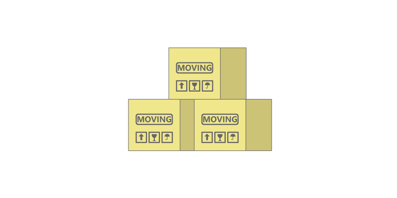 organize moving boxes with labels