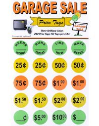 Labels for Garage Sale