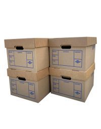 Pack Of 4 Economical File Storage Boxes 15 X 12 X 10 |UBMOVE