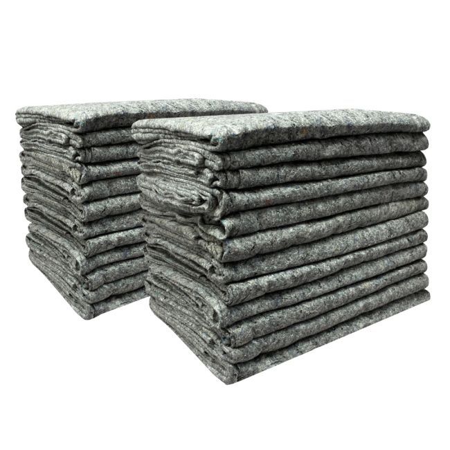 Pack of 24 UBMOVE textile blankets. are used by movers to protect furniture during transit.
