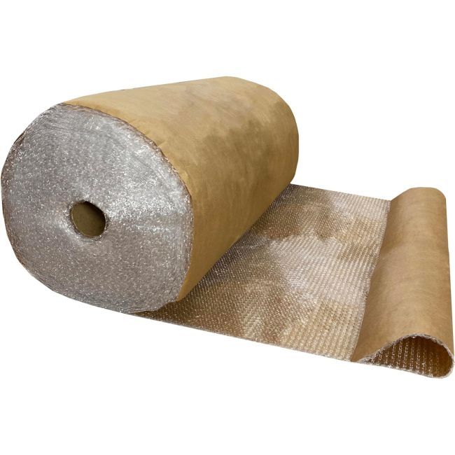 Kraft-Backed Bubble Roll 125' x 36