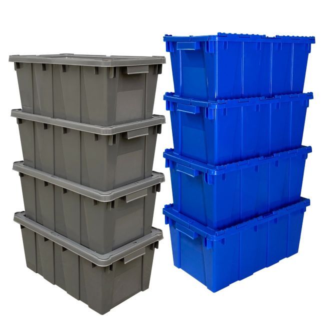 The UBMOVE plastic crates are easy to carry with handheld sides
