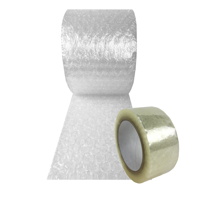 TV Moving Box Supplies - Large Bubble & Tape
