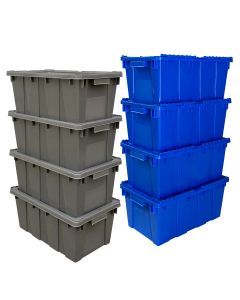 Plastic Crates with Lid for Moving and Storage 