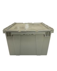 Handheld Attached Lid Container 21.9" x 15.3" x 17.2" Gray