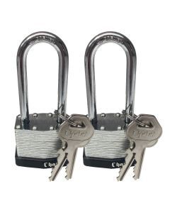 Padlock 1-1/2" (2 Pack) Long Shank