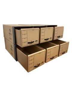 Quick Stack File Boxes, 6 Pack